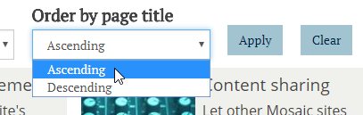 display sort order to end user filter display sort order to end user filter