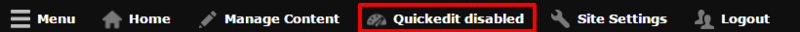 Quickedit toggle option